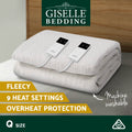 Giselle QUEEN Electric Blanket Fleece Heated Winter Fitted Design