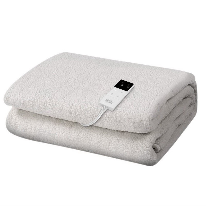 Giselle Single Electric Blanket Fleece Heated Throw Warm