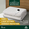 Giselle Single Electric Blanket Fleece Heated Throw Warm