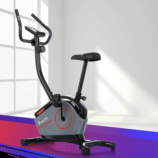 Everfit Magnetic Exercise Bike 8 Levels Upright Cardio Fitness