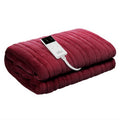 Giselle Electric Blanket Heated Throw Red Fleece 120x160cm