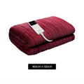 Giselle Electric Blanket Heated Throw Red Fleece 120x160cm