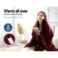 Giselle Electric Blanket Heated Throw Red Fleece 120x160cm