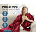 Giselle Electric Blanket Heated Throw Red Fleece 120x160cm