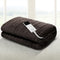 Giselle Electric Throw Rug Heated Blanket Fleece Washable Winter Warm Brown
