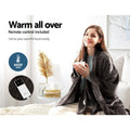 Giselle Electric Throw Rug Heated Blanket Fleece Washable Winter Warm Brown
