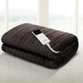 Giselle Electric Throw Blanket Chocolate 120x160cm