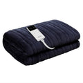 Giselle Electric Heated Throw Blanket Fleece Charcoal Washable