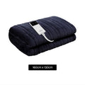 Giselle Electric Heated Throw Blanket Fleece Charcoal Washable