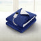 Giselle Electric Heated Blanket Throw Navy Flannel Washable