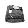 Giselle Electric Blanket Heated Throw Washable Flannel Grey