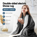 Giselle Electric Blanket Heated Throw Washable Flannel Grey