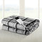 Giselle Electric Blanket Throw Grey White Checkered Heated Washable