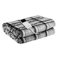 Giselle Electric Blanket Throw Grey White Checkered Heated Washable