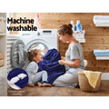 Giselle Electric Throw Rug Heated Blanket Fleece Washable Winter Warm Blue