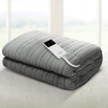 Giselle Electric Blanket Heated Throw Fleece Silver Washable