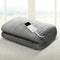 Giselle Electric Blanket Heated Throw Fleece Silver Washable