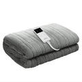 Giselle Electric Blanket Heated Throw Fleece Silver Washable