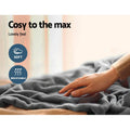 Giselle Electric Blanket Heated Throw Fleece Silver Washable