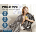 Giselle Electric Blanket Heated Throw Fleece Silver Washable
