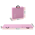 Everfit 180x60cm Gymnastics Mats Folding Exercise Floor Mat Portable 3 Fold Tumbling Mat Pink