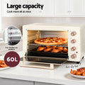 Devanti 60L Convection Oven Air Fryer 2000W Cream