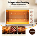 Devanti 60L Convection Oven Air Fryer 2000W Cream
