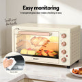 Devanti 60L Convection Oven Air Fryer 2000W Cream