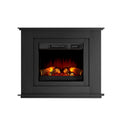 Devanti Electric Fireplace Heater 2000W Black 80cm