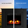 Devanti Electric Fireplace Heater 2000W Black 80cm