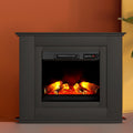 Devanti Electric Fireplace Heater 2000W Black 80cm