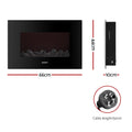 Devanti Electric Fireplace Heater 2000W Black