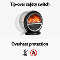 Devanti Electric Fireplace Heater 1500W Flame Effect