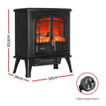 Devanti Electric Fireplace Heater 2000W Black