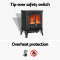Devanti Electric Fireplace Heater 2000W Black