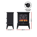 Devanti 2000W Electric Fireplace Heater Stove Freestanding 3D Flame Effect
