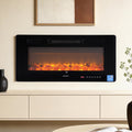 Devanti Electric Fireplace Wall Mounted Insert 1800W 3D Flame Remote
