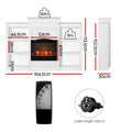 Devanti 2000W Electric Fireplace Heater White