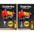 Giantz Electric Hoist Winch 300/600KG 18M Cable Remote Chain Lift