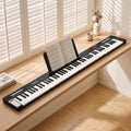 Alpha 88 Key Quad Folding Electronic Keyboard Digital Piano Portable MIDI Bluetooth Black