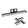 Alpha 88 Key Quad Folding Electronic Keyboard Digital Piano Portable MIDI Bluetooth Black