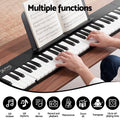 Alpha 88 Key Quad Folding Electronic Keyboard Digital Piano Portable MIDI Bluetooth Black
