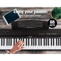 Alpha 88 Keys Digital Piano Keyboard Electric w/ Stand Stool