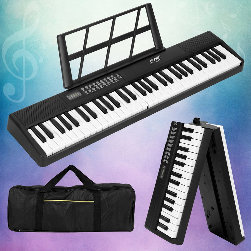 Alpha 61 Key Foldable Electronic Piano Keyboard Digital Electric Bag