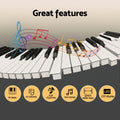Alpha 61-Key Digital Piano Keyboard Electric Black