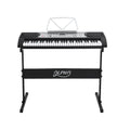 Alpha 61 Keys Digital Piano Keyboard Electric w/ Stand Stool Silver