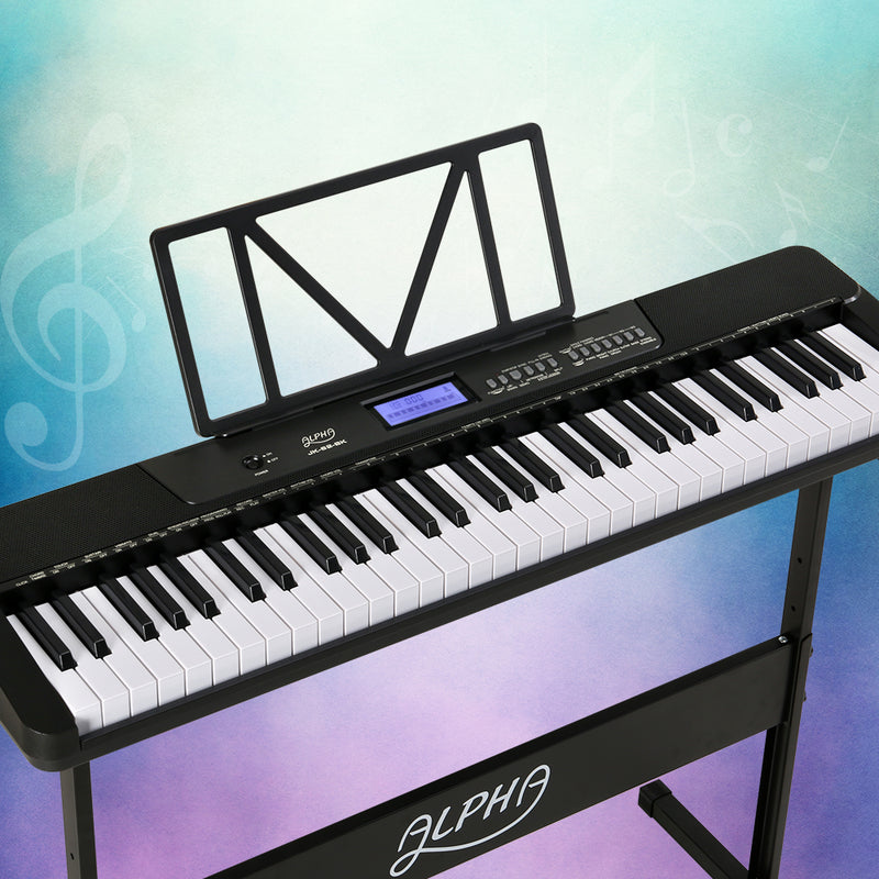Alpha 61 Key Digital Piano Keyboard Electronic Touch Sensitive w/Stand