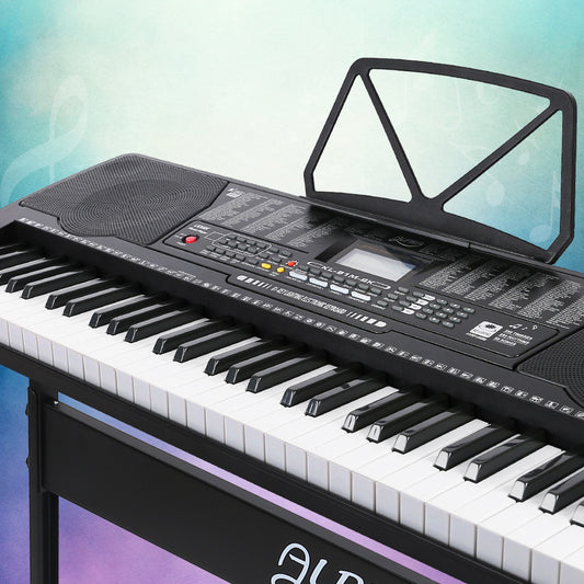 Alpha 61 Key Electronic Piano Keyboard Digital Electric Black