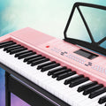 Alpha 61 Key Digital Piano Keyboard Electric Pink w/ Stand Light