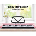 Alpha 61 Keys Digital Piano Keyboard Electric Pink w/ Stand